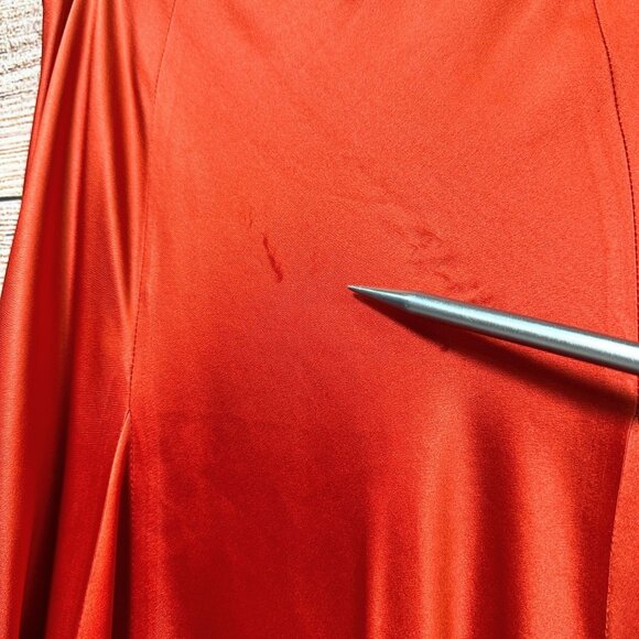 Reformation Maxi Skirt Womens Red Orange Size 6 Long Flowing A-Line 100% Silk - Picture 8 of 13